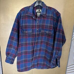 Men's Large Field & Stream Heavyweight Flannel Shirt 100% Cotton